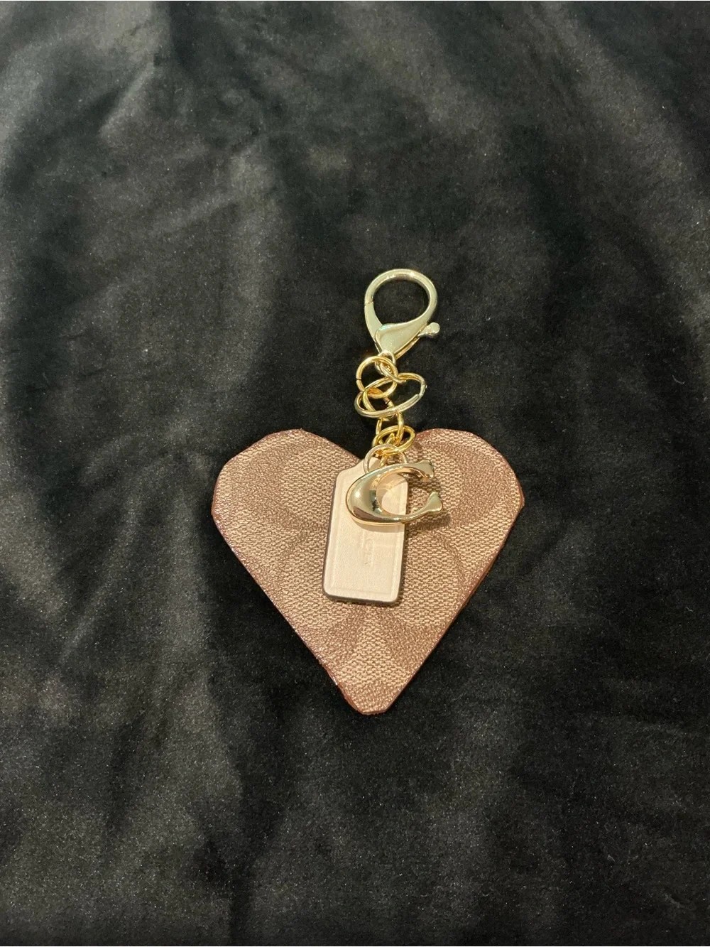 Handmade key/bag charm with Coach Hangtag